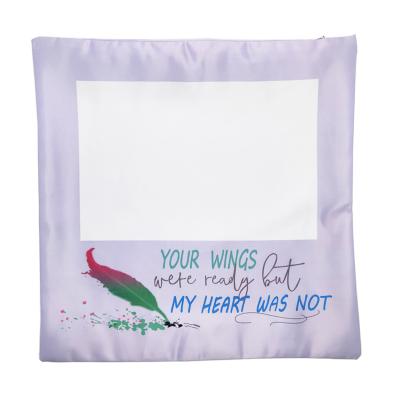 China Dining Room Qualisub Sublimation Pillow Case Blanks Polyester Pillow Case For Sublimation With Words For Memory for sale