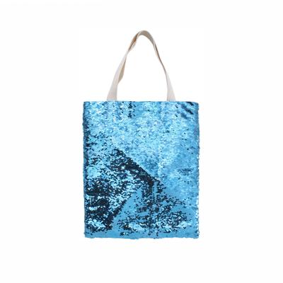 China Qualisub handled customized sublimation sequin tote bag canvas posterior sequin tote bag for sublimation 6 colors available for sale