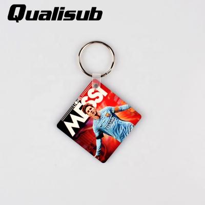 China Factory Price 3mm Wooden Square Form Blank MDF Wooden Sublimation Key Chain for sale