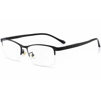 China Titanium+metal business men's half frame frame glasses full frame metal glass retro men's titanium fabrication for sale