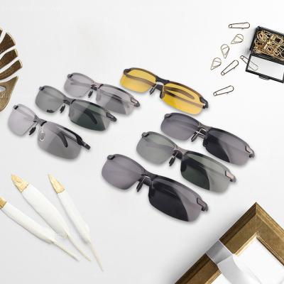 China Square High Quality Men's Polarized Sunglasses Driving Night Vision Sunglasses Recycled Sunglasses for sale