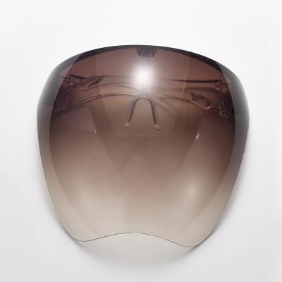 China Fashion sunglasses 2021 transparent cover color fashionable anti-fog plastic lenses for sale