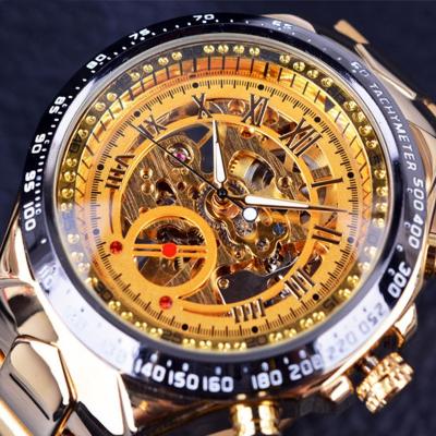 China Wholesale Gold Waterproof Luxury Mechanical Men's Watch Watches Wholesale Automatic Stainless Steel Wristwatch Dude for sale