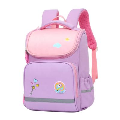 China 2021 Newest Design Waterproof High Quality Macaron Girls Backpack Set Nylon School Bag With Safety Reflective Brand Kids Bag With Logo for sale