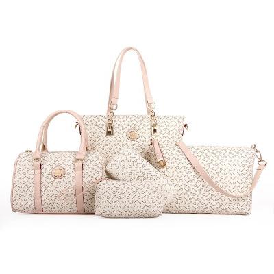 China Hot sale A-LAMBDA 2021 new 5 pcs set women waterproof style PU leathe ladies handbags bag with zipper for sale