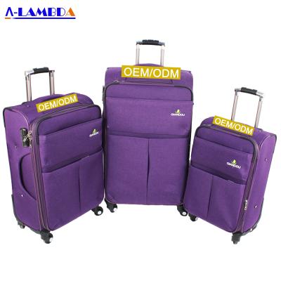 China Oxford Cloth Luggage Set High Quality 3pcs Oxford 4pcs Set Factory Price Custom Luggage OEM/ODM Trolley Bags 2 Wheels 4 Wheels for sale