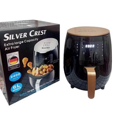 China Hotel Peak Air Fryer 6L Silver Digital Air Fryers With Timer for sale