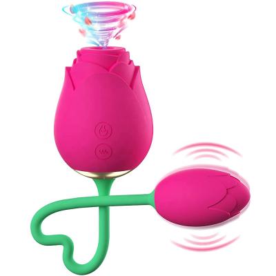 China Vibrator Rose Rose with Stimulator Rose Vibrator, 5 10 Vibration Clit Egg Attached G Spot Clitoris Vaginal Anal Rose Sucking Sucker Toy 5 10 Vibration for sale