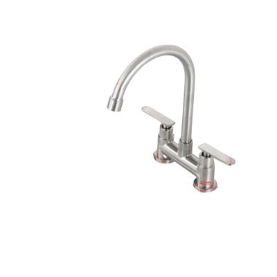 China Metered Faucets Double Hole Cold And Hot Ceramic Basin Faucet Valve Core Lavatory Faucet for sale