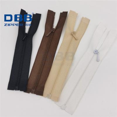 China 0# 1# 2# Customized Mini Nylon Zipper Open End Sustainable Zipper For Toys Clothes for sale