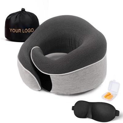 China Gift High Quality Anti-static Airplane U Pillow Neck Support Adjustable Travel Memory Foam Neck Pillow Ergonomic Camping for sale