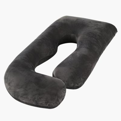 China Anti-Static Detachable Washable Crystal Velvet G Shape Full Body Pregnancy Pillow for sale