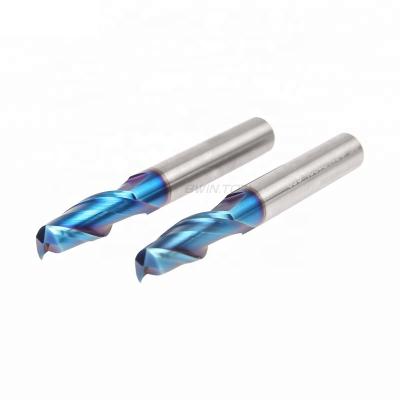 China Factory Wholesale BWIN Solid Blue Carbide CNC Indexable Tungsten End Mill Cutter Tools For Milling for sale