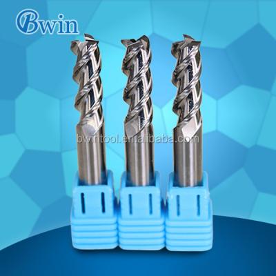 China Milling Machining BWIN OEM Manufacture High Quality 3 Flute CNC Square Tungsten Carbide End Mill Cutter For Aluminum for sale