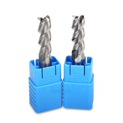 China Factory Wholesale Carbide BWIN OEM Factory 3 Flute Flat Uncoated CNC Shoulder Face Milling Cutter Solid Aluminum for sale