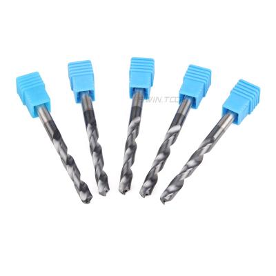 China Metal Drilling Containing Hard High Speed ​​Steel Straight Shank Titanium Plated Stainless Steel Twist Drill Bits for sale