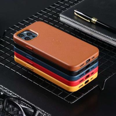 China Official Magnetic Soft Leather Case For iPhone 13 Magnetic Leather Soft Shell For iphone 12 13 pro leather shell iphone 13 max case for sale