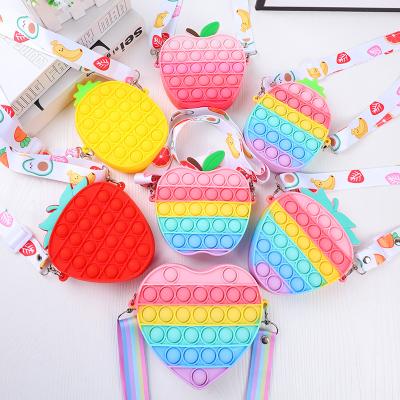 China With Colorful Stand Shoulder Strap Phone Bags Bubble Gum Decompression For Samsung S23 Relax Travel Silicone Holder For iphone 13 pro max for sale