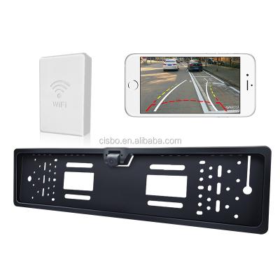 China Wifi EU License Plate Frame Car Camera with Trace Line SB168W for sale