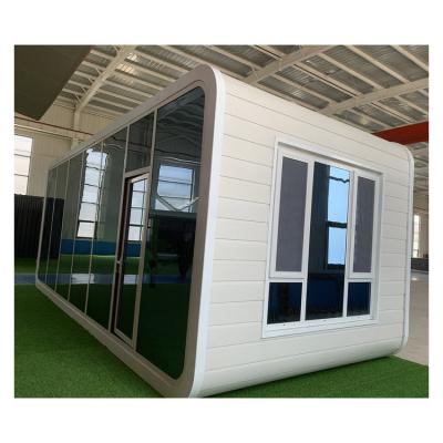 China Lovely Modern Cute Container House Popular Apple Booths Interconnected Prefab House For Living Restaurant Office for sale