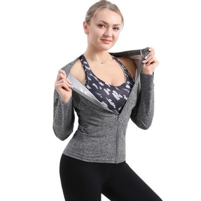 China Weight Loss Shirt Body Shaper Hot Sweat Long Sleeve Training Clothes Fat Burning Tops for sale