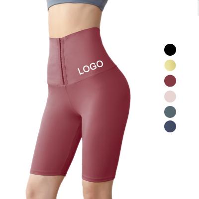 China Breathable Elastic Sports Fitness Shorts Women High Waist Gym Running Training Leggings for sale