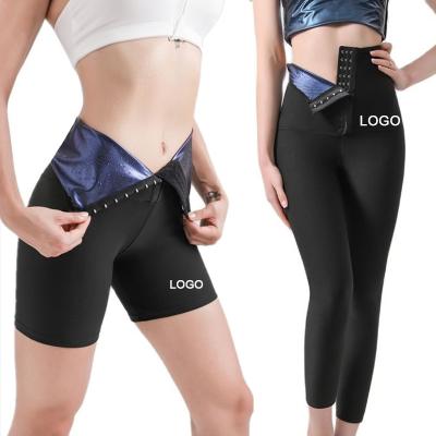 China Adjustable Waist Sauna Gaiters Panties With Hook Women Gym Pants Leg Slimming Fitness Panties for sale