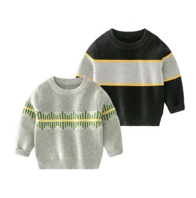 China High Quality Stripe Sweater Anti Shrink Toddler Kids Boys Toddler Crewneck Customized Long Sleeve Sweaters Knitted Casual Warm Winter Oversized Tops for sale