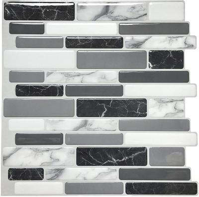 China Amazon Hot Sale Waterproof Wall Sticker Marble Wall Stickers 12*12in Waterproof Cermaic Tile For Bathroom for sale