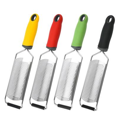 China Sustainable Multifunctional kitchen gadgets Handheld Coarse Cheese Grater and Fine Lemon Zester With Sharp Stainless Steel Blade for sale