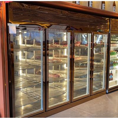 China Single-Temperature 4-Door Steak Ager Dry Beef Sausage Display Dry Aging Refrigerator for sale