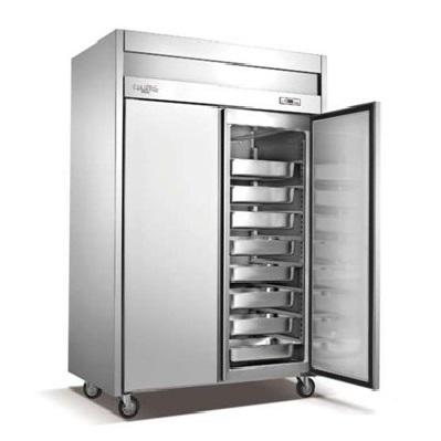 China Single-temperature cooking used 2 door stainless steel deep freezer dish refrigerator for sale