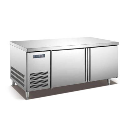 China Single-temperature Binliac 1.2m worktable stainless steel refrigerator bar restaurant deep freezer for sale