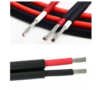 China DC 1500V 4mm2 6mm2 Red Wire PV Cable UV Resistant Power Plant Cable 10awg Black Red Solar PV Cable for sale