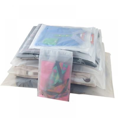 China Disposable Eco-Friendly Custom Disposable Plastic Packaging Zipper Garment Shoes Garment Travel Underwear Cloth Pe PVC Gel Logo Ziplock Bag for sale