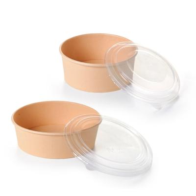 China Factory Directly Sale Recyclable Disposable Kraft Paper Ice Cream Dessert Bowl for sale