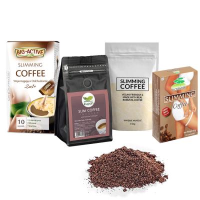 China Food Grade Custom Printing Logo Lose Weight Chocolate Tea Slimming Coffee Packaging Holder Up Zipper Kraft Paper Coffee Bag With Valve for sale