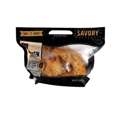 China Food grade microwavable pla grill roast chicken whole fresh hot plastic frozen food packaging bag/high barrier/strong side sealing/eco custom biodegradable zipper perfect printing for sale