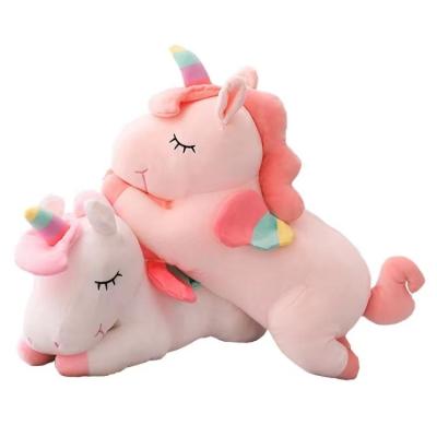 China Hot Sales Promotion Fun Cute Kawaii Unicorn Plush Pillow Sleeping Toys Giant Soft Stuffed Unicorn Soft Dolls Animal Horse Pillow Toys for sale