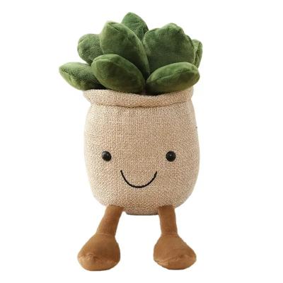 China New Cute Potted Succulent Soft Plush Stuffed Toys Doll Eco-friendly Material Girl Gift Plush Decoration Plushies Green Plants for sale