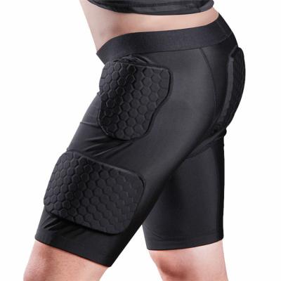 China Black Padded Vest Shorts Mens Compression Rib Hip Protector And Thigh Protector for sale