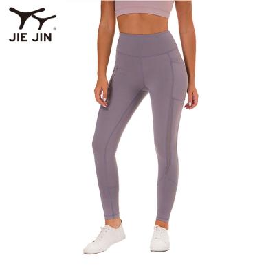 China Antibacterial High Waist Yoga Leggings With Mesh Women Fitness Pants Custom Sports Wear With Pockets for sale