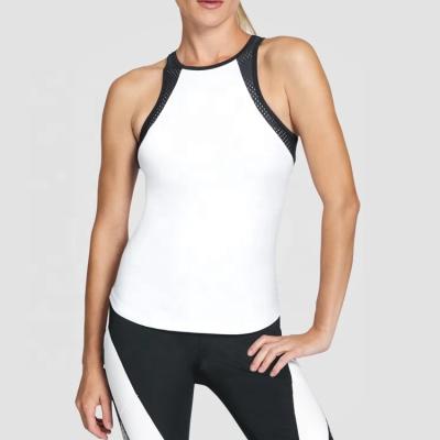 China Antibacterial High Quality Ladies Active Wear Sports Wear Tank Tops Womens Sleeveless Tops Custom Women Quick Dry Yoga Crop Compression Tops for sale