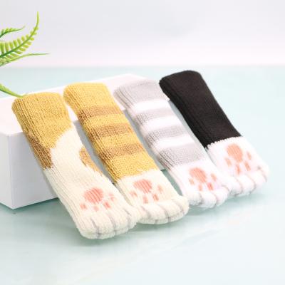 China Morden Floor Protector Reduce Noise Fancy Cute Cat Paw Chair Leg Socks /Socks For Chair Legs for sale