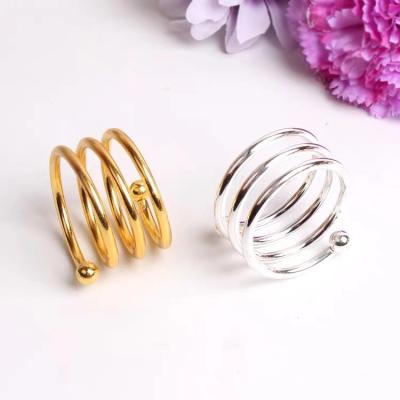 China Luxury Wholesale Hotel Gold Napkin Rings Holder For Napkin Wedding Metal Gold / Decorative Luxury for sale