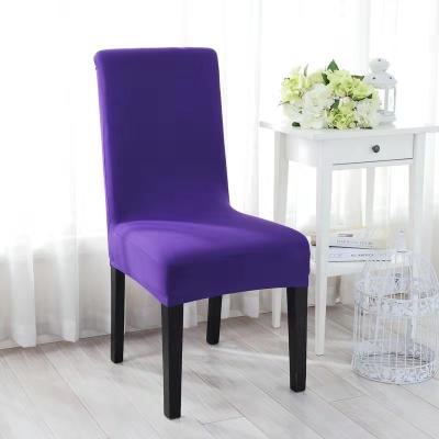 China Plain Royal Blue Hotel Half Wrapped Elastic Full Spandex Chair Cover for sale