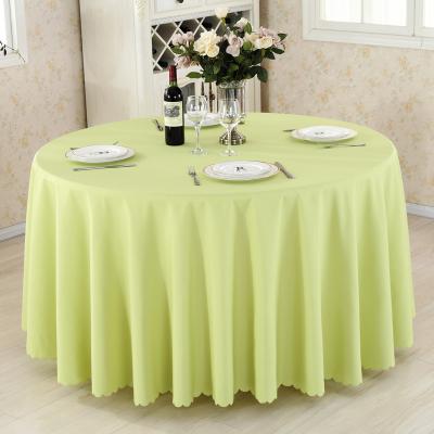 China Modern apple green plain used for party home hotel banquet wedding outdoor cheap tablecloth for sale