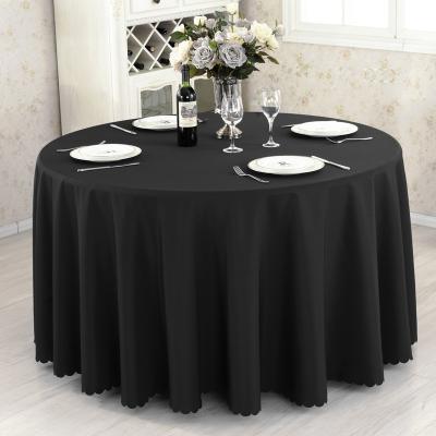 China Modern Black Simple Plain Used For Party Home Hotel Banquet Wedding Outdoor Custom Table Cloth for sale