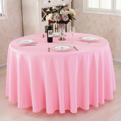 China Modern Cheap Plain Polyester Solid Wedding Tablecloth Dining Banquet Table Cover For Decoration for sale