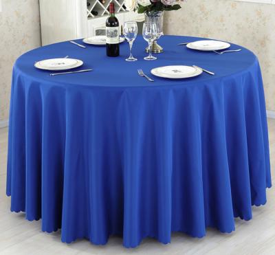 China Modern blue plain used for party home hotel banquet wedding outdoor cheap tablecloth for sale